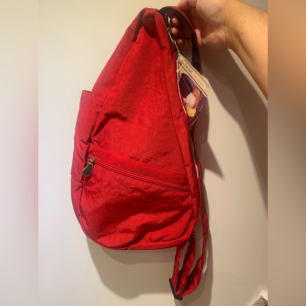 Ameribag Red Distressed Nylon Sling Bag
